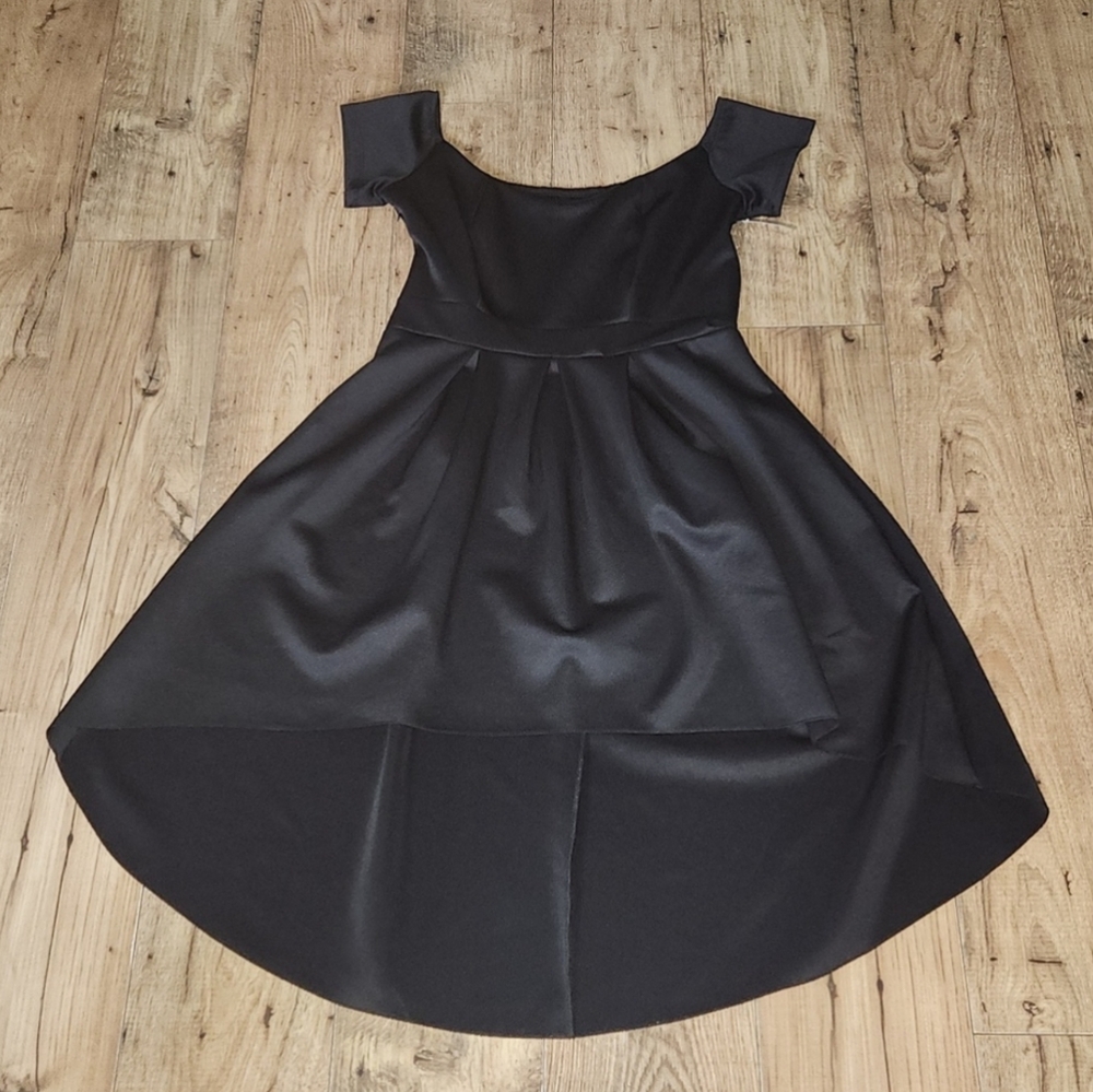 Black satin (ish) dress